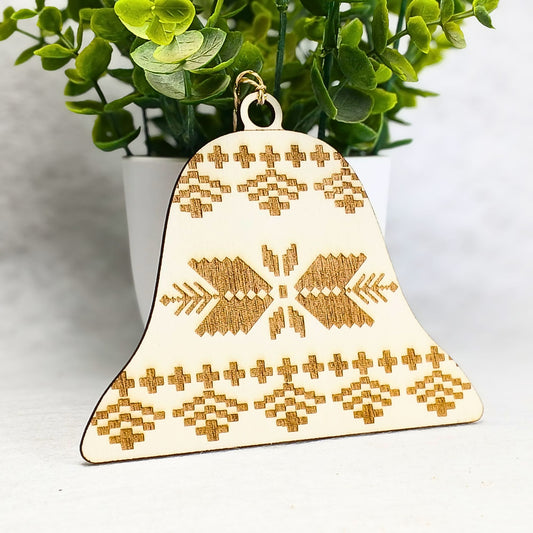 Décoration Noël Effet Tricot en Bois – Collection Artisanale et Personnalisable