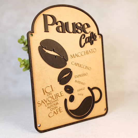 Plaque décorative Pause Café
