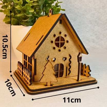 Chalet de Noël lumineux – Bougie LED incluse