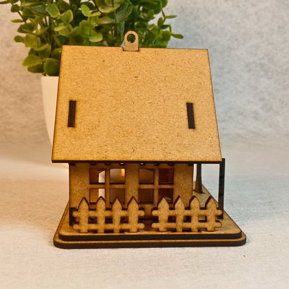 Chalet de Noël lumineux – Bougie LED incluse