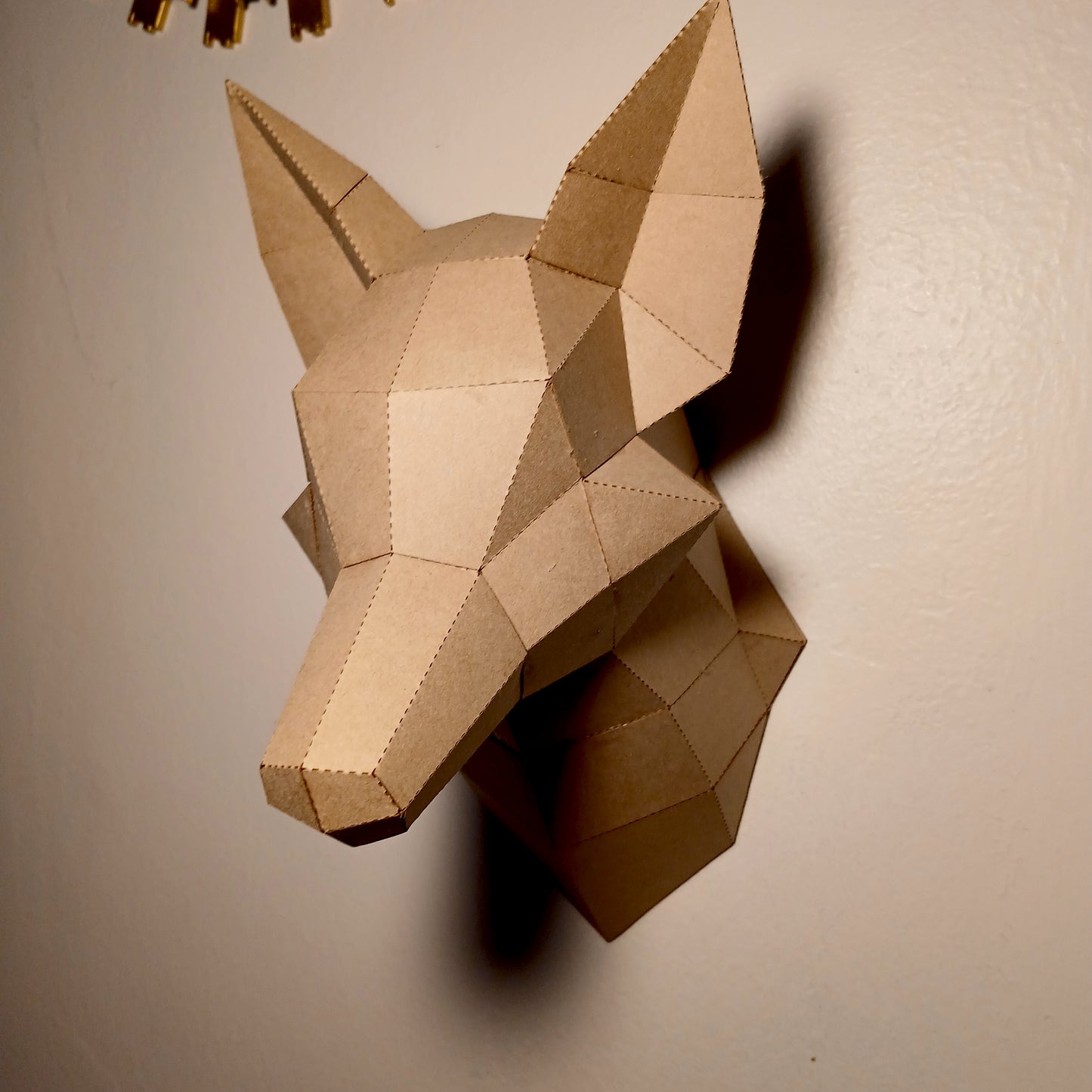 Sculpture Murale Renard – Kit à Assembler en Papier Kraft 300g