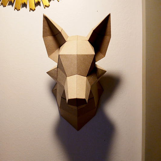 Sculpture Murale Renard – Kit à Assembler en Papier Kraft 300g