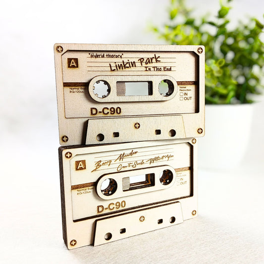 Cassette en bois personnalisée – Gravure laser sur mesure