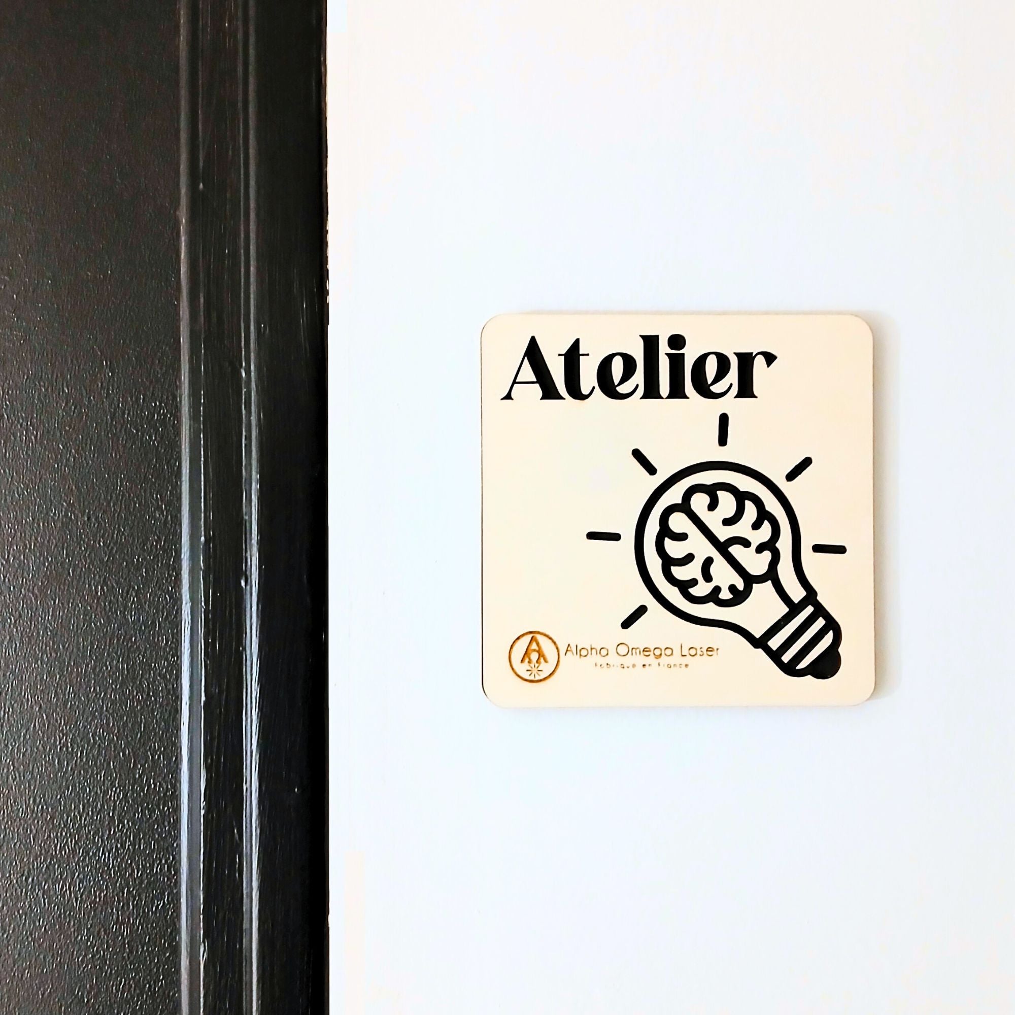 SUR DEVIS UNIQUEMENT Plaque de porte personnalisée – Atelier, bureau ou chambre