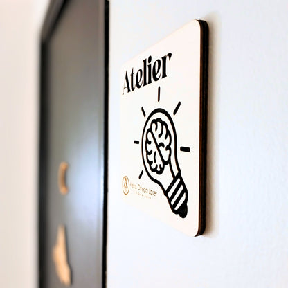 SUR DEVIS UNIQUEMENT Plaque de porte personnalisée – Atelier, bureau ou chambre