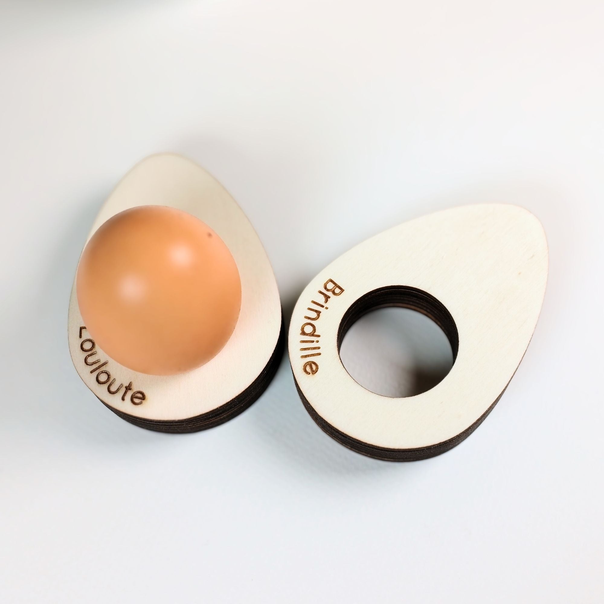 Duo de Coquetiers personnalisés en bois