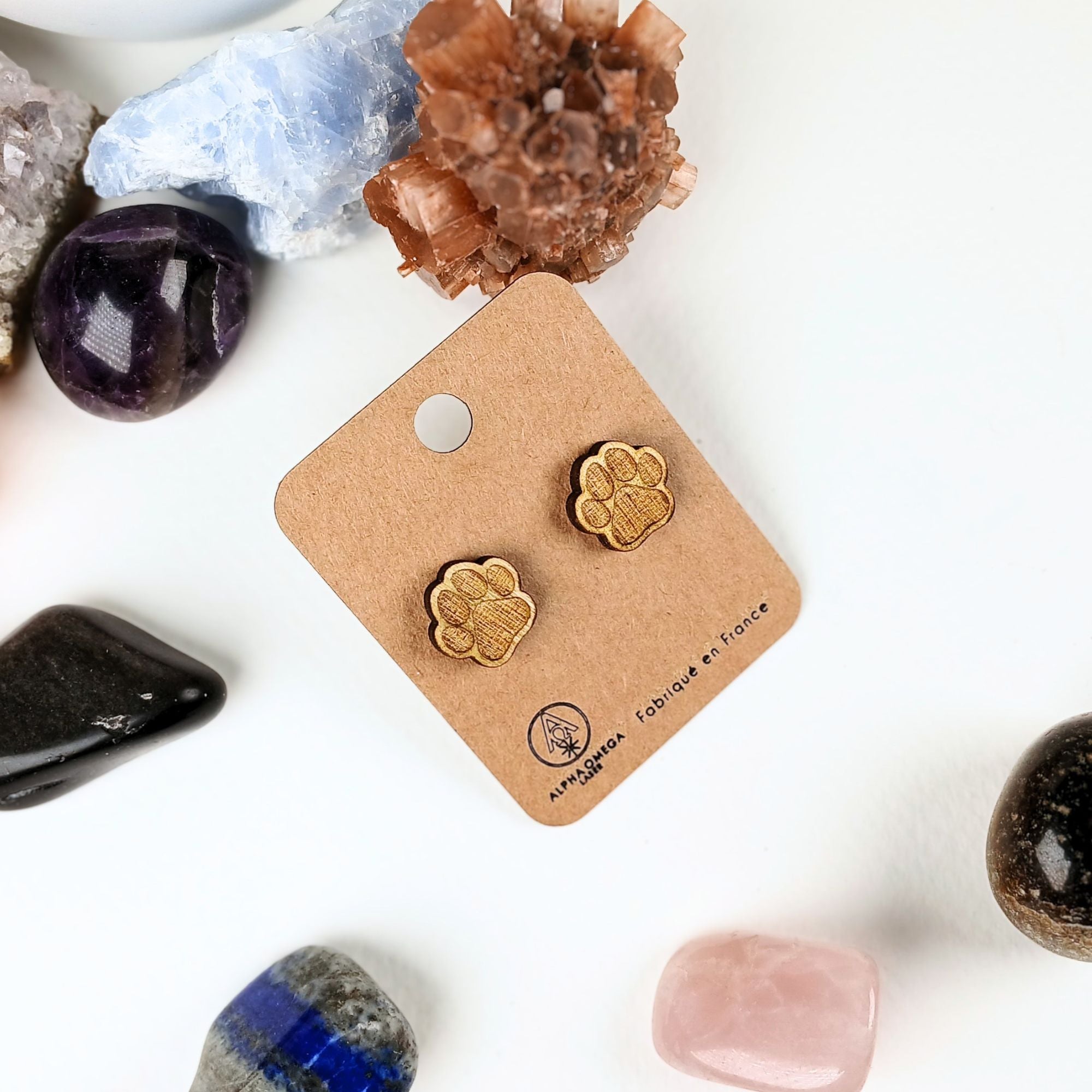 Boucles d’oreilles en bois