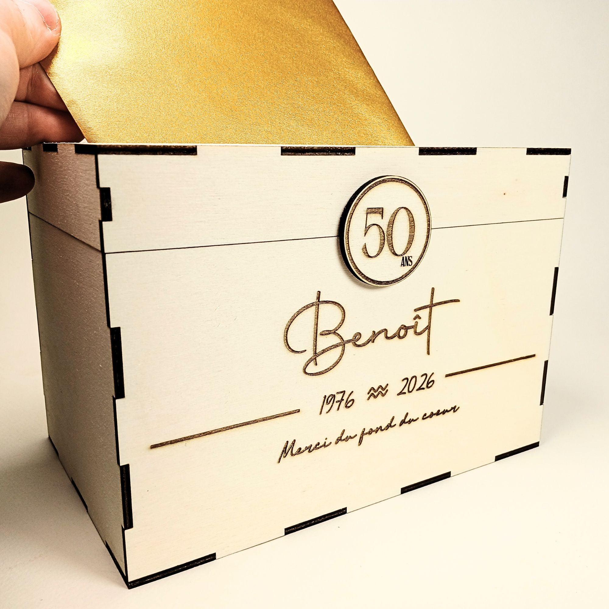 Boîte à enveloppes personnalisée – Mariage, anniversaire, événement