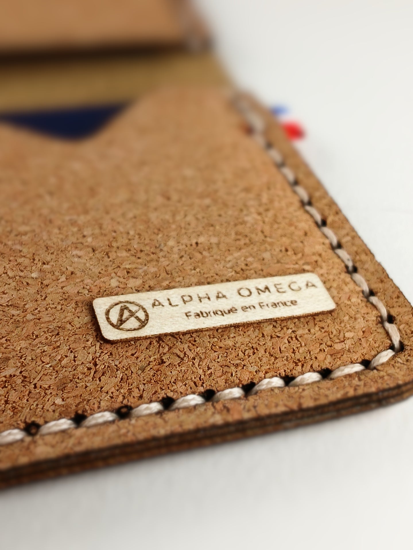 Porte-cartes NOMA – Liège naturel & simili cuir | Couture main