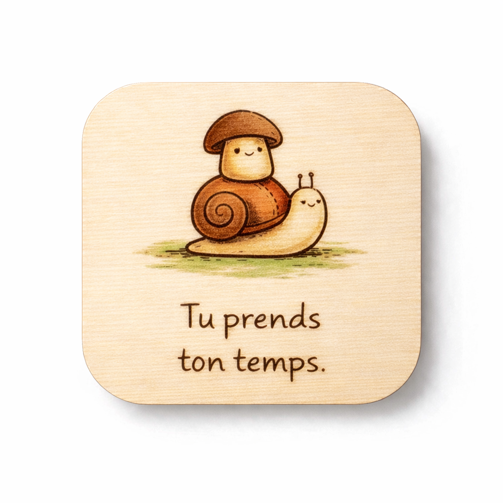 Magnets en bois Champignons Bienveillants