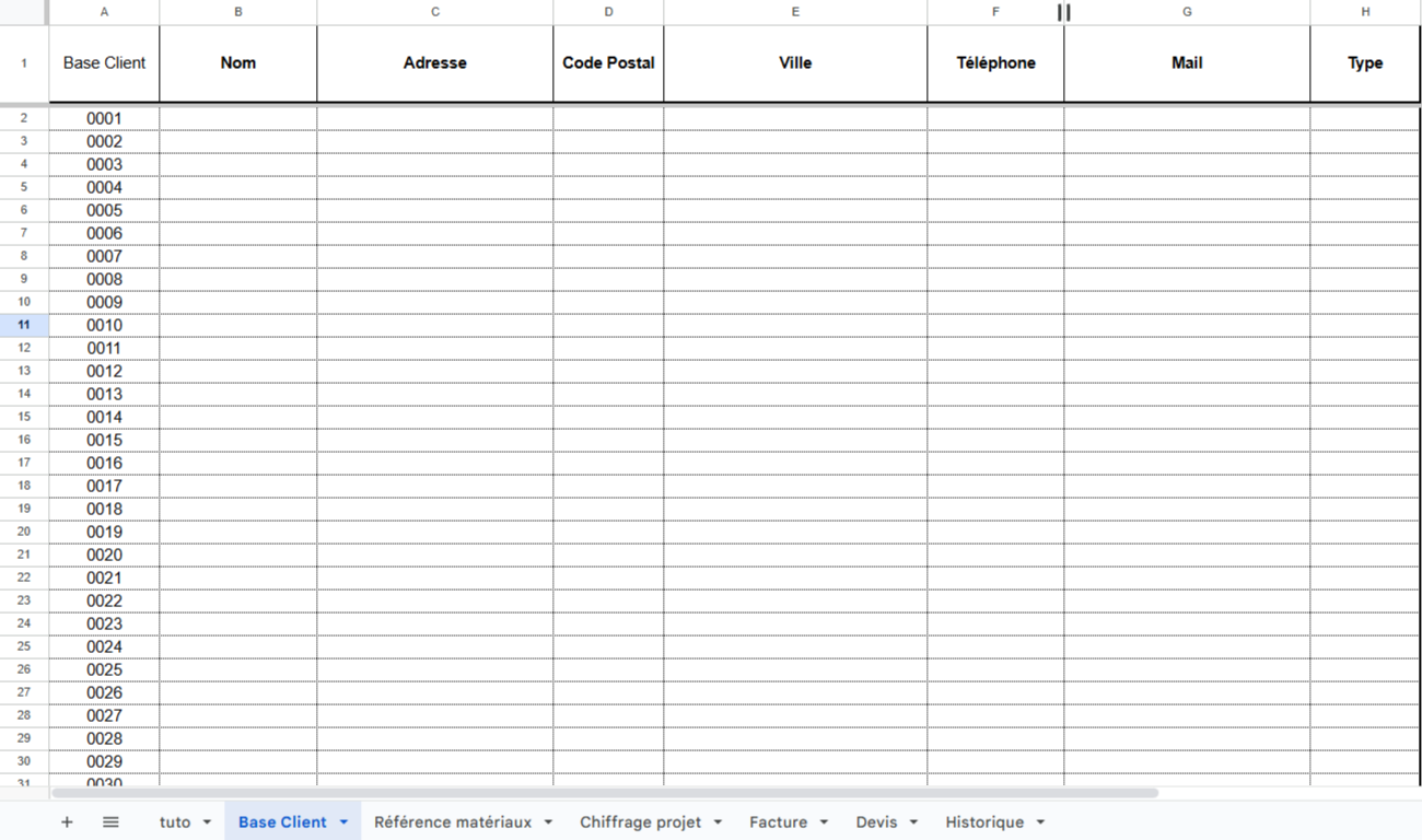 Pack Gestion Alpha Omega Laser – Fichier Excel & Google Sheets