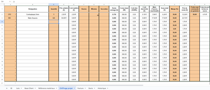 Pack Gestion Alpha Omega Laser – Fichier Excel & Google Sheets