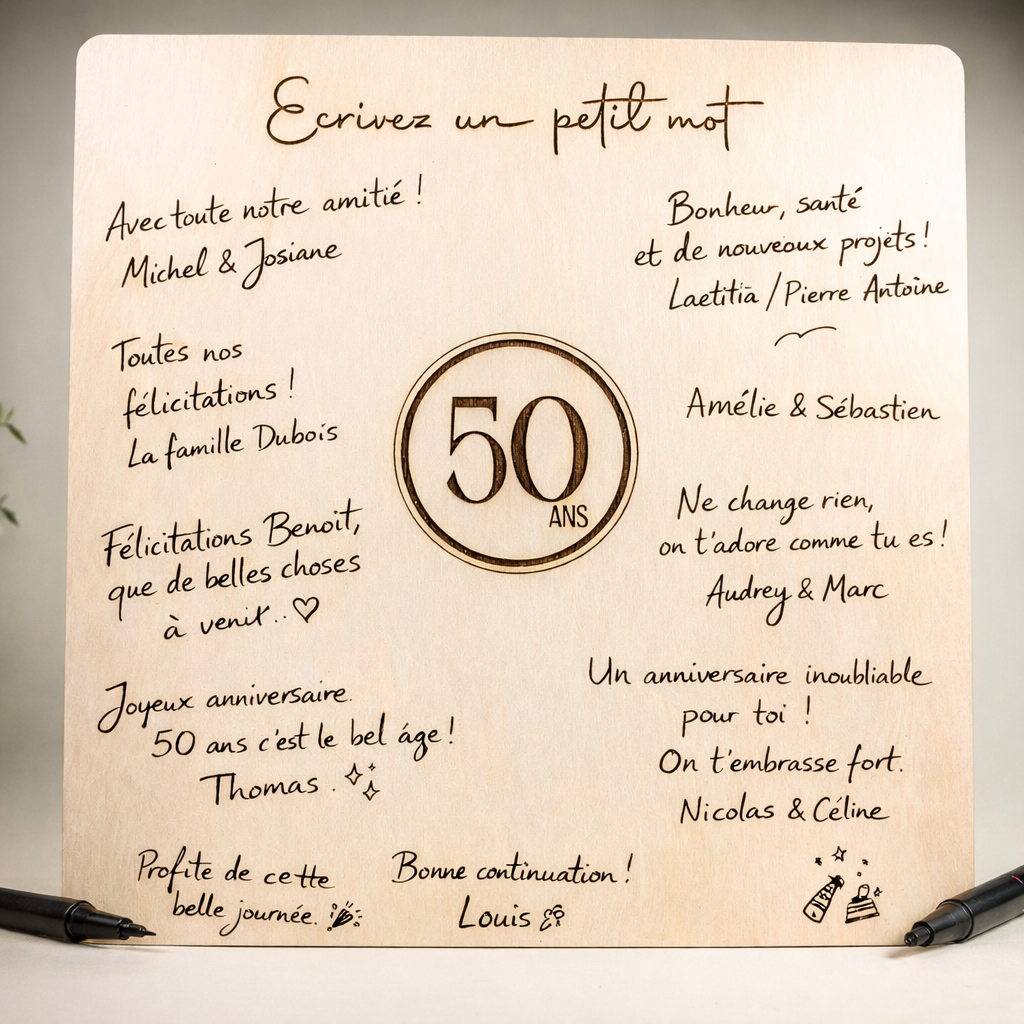 Plaque Livre d’or mural – 29 x 29 cm