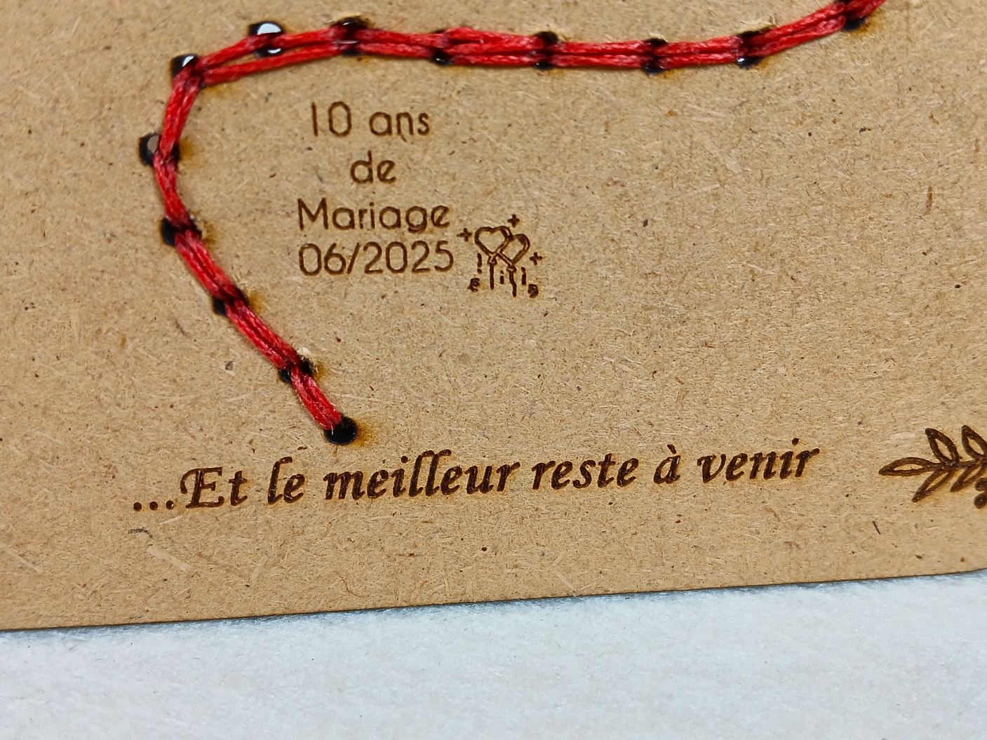 Plaque souvenir personnalisée – “Notre Histoire”