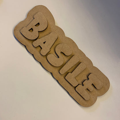 Prénom décoratif en bois – Découpe laser personnalisée