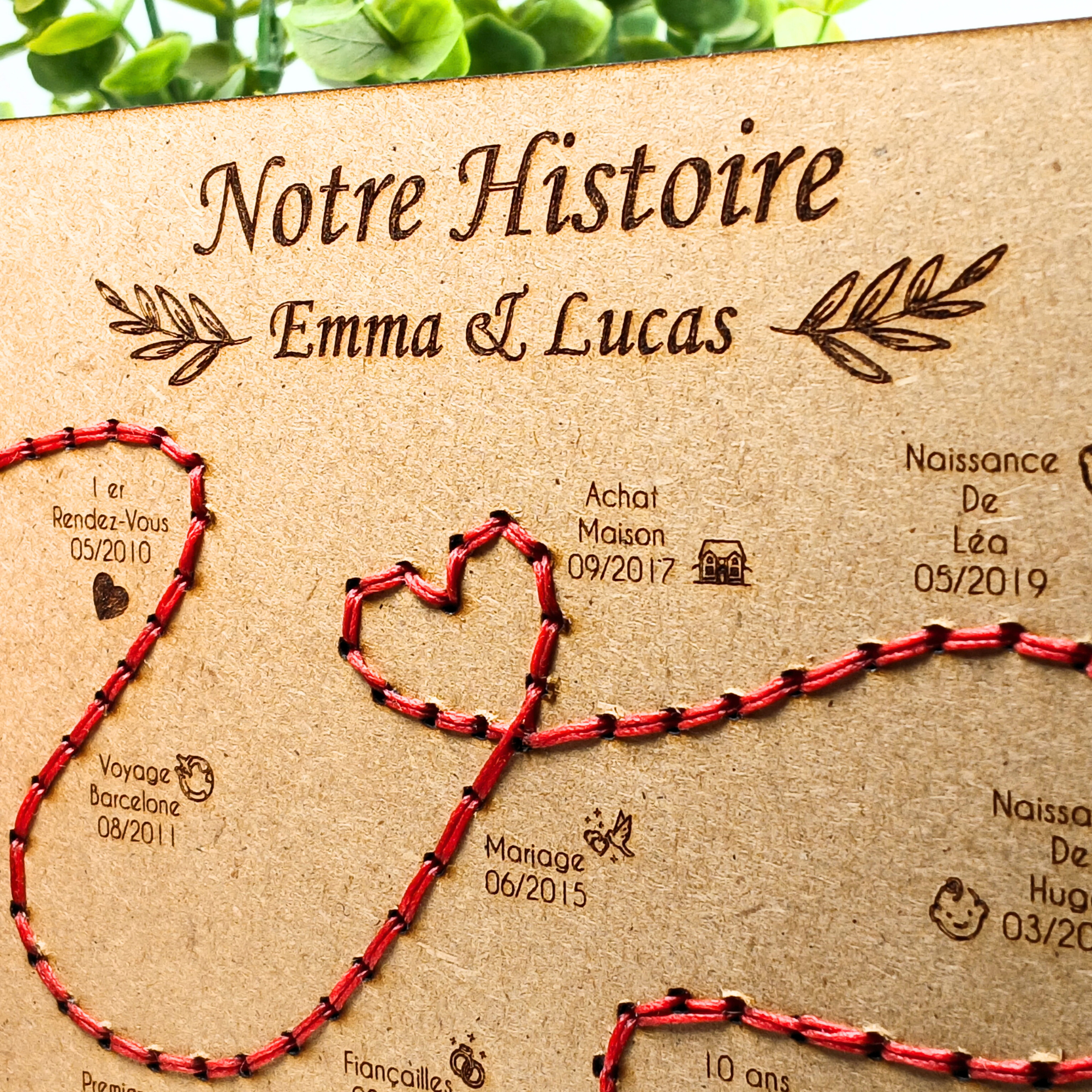 Plaque souvenir personnalisée